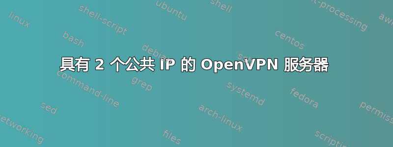 具有 2 个公共 IP 的 OpenVPN 服务器