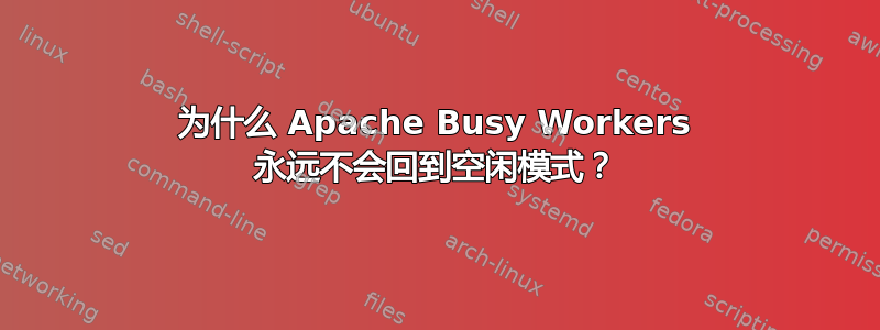 为什么 Apache Busy Workers 永远不会回到空闲模式？