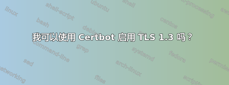 我可以使用 Certbot 启用 TLS 1.3 吗？