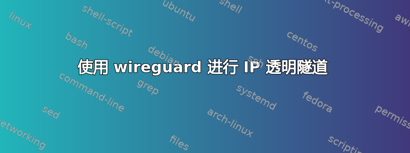 使用 wireguard 进行 IP 透明隧道