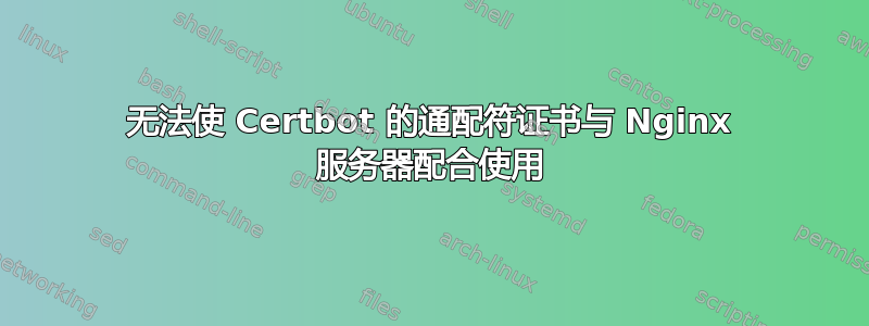 无法使 Certbot 的通配符证书与 Nginx 服务器配合使用