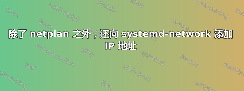 除了 netplan 之外，还向 systemd-network 添加 IP 地址