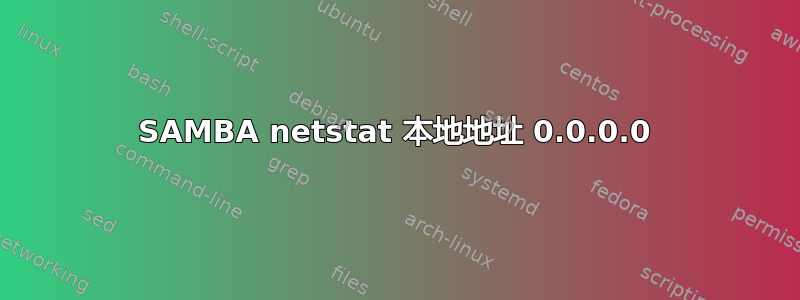 SAMBA netstat 本地地址 0.0.0.0