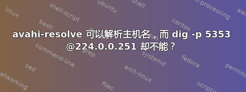 avahi-resolve 可以解析主机名，而 dig -p 5353 @224.0.0.251 却不能？