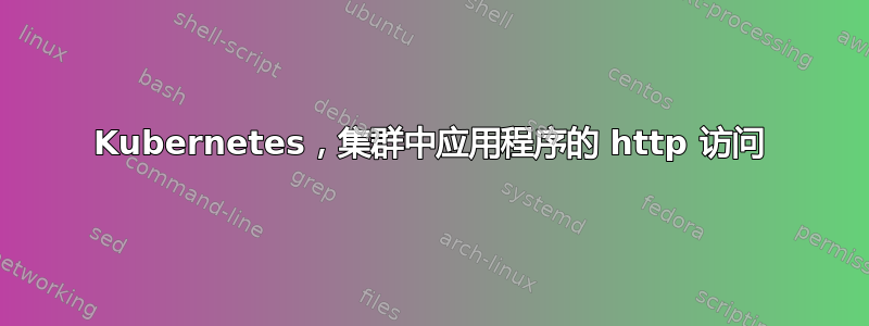 Kubernetes，集群中应用程序的 http 访问