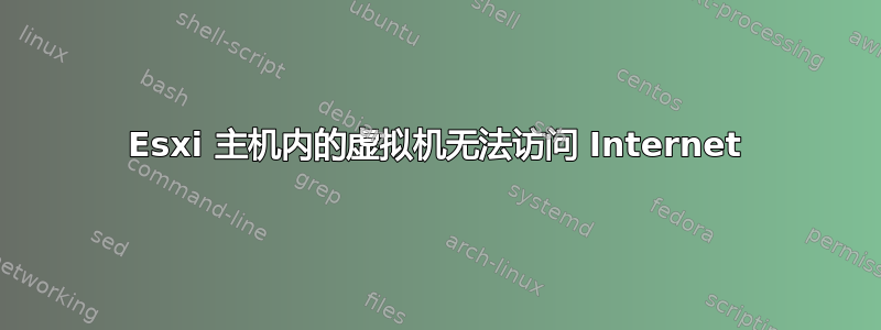 Esxi 主机内的虚拟机无法访问 Internet