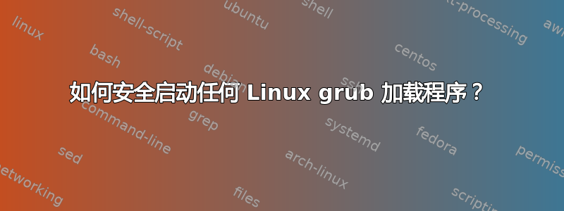 如何安全启动任何 Linux grub 加载程序？