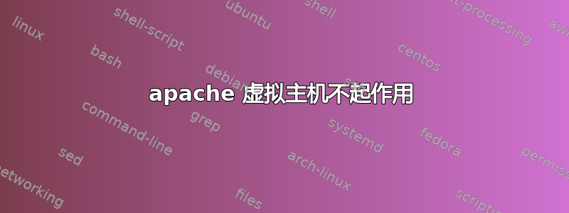 apache 虚拟主机不起作用