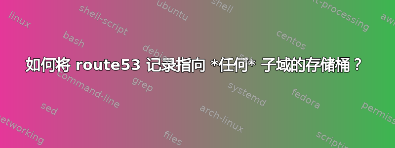 如何将 route53 记录指向 *任何* 子域的存储桶？