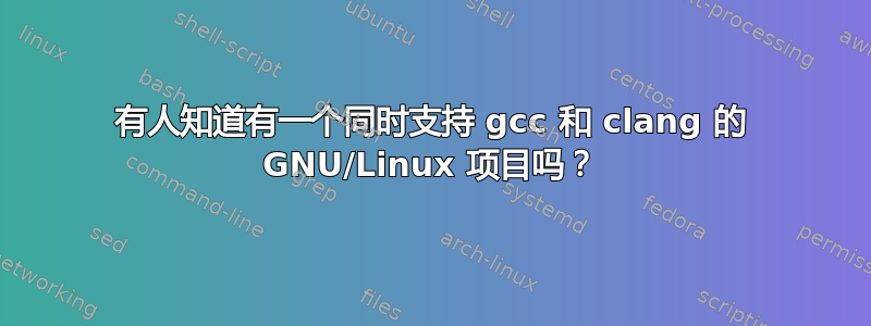 有人知道有一个同时支持 gcc 和 clang 的 GNU/Linux 项目吗？