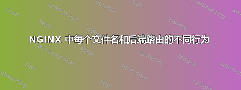 NGINX 中每个文件名和后端路由的不同行为