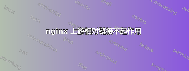 nginx 上游相对链接不起作用