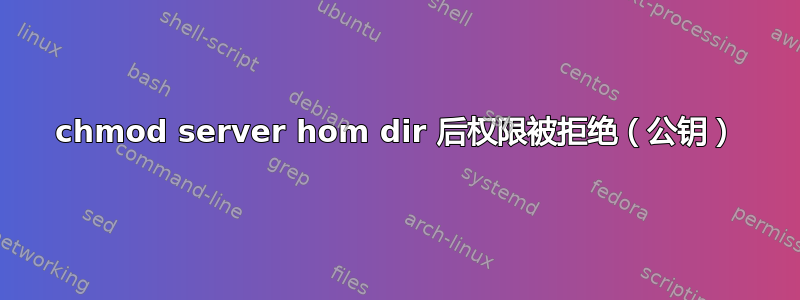 chmod server hom dir 后权限被拒绝（公钥）