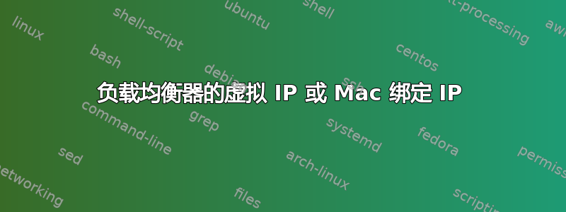 负载均衡器的虚拟 IP 或 Mac 绑定 IP