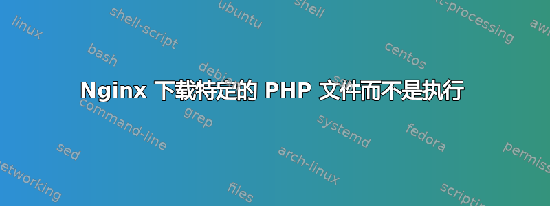 Nginx 下载特定的 PHP 文件而不是执行