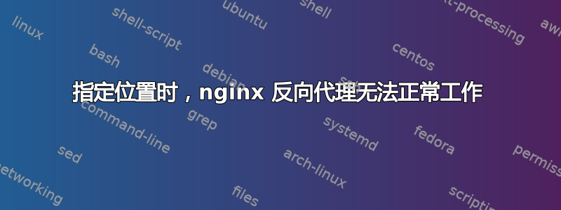 指定位置时，nginx 反向代理无法正常工作