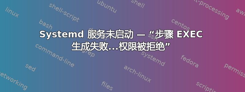 Systemd 服务未启动 — “步骤 EXEC 生成失败...权限被拒绝”