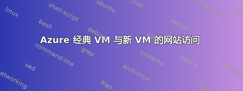 Azure 经典 VM 与新 VM 的网站访问