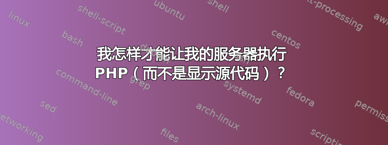 我怎样才能让我的服务器执行 PHP（而不是显示源代码）？