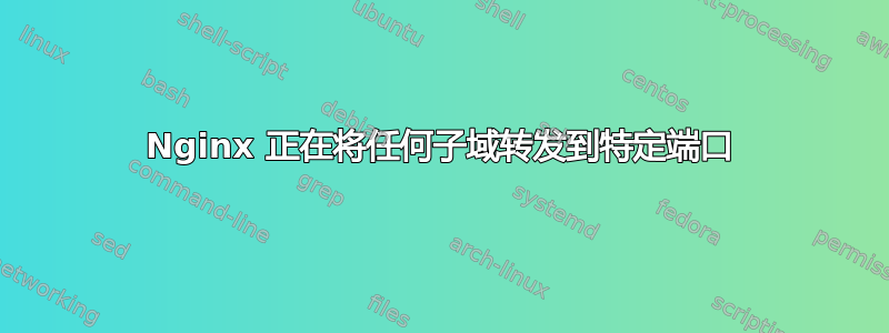 Nginx 正在将任何子域转发到特定端口