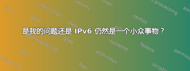 是我的问题还是 IPv6 仍然是一个小众事物？