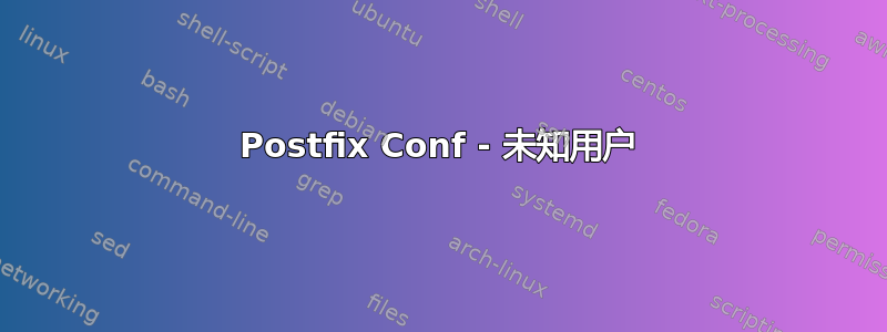 Postfix Conf - 未知用户