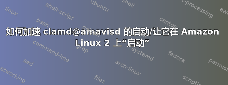 如何加速 clamd@amavisd 的启动/让它在 Amazon Linux 2 上“启动”