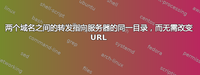 两个域名之间的转发指向服务器的同一目录，而无需改变 URL