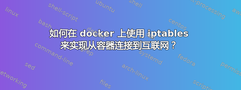 如何在 docker 上使用 iptables 来实现从容器连接到互联网？