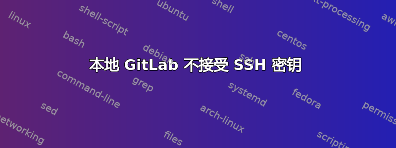 本地 GitLab 不接受 SSH 密钥