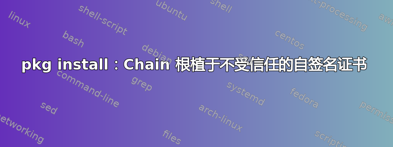 pkg install：Chain 根植于不受信任的自签名证书