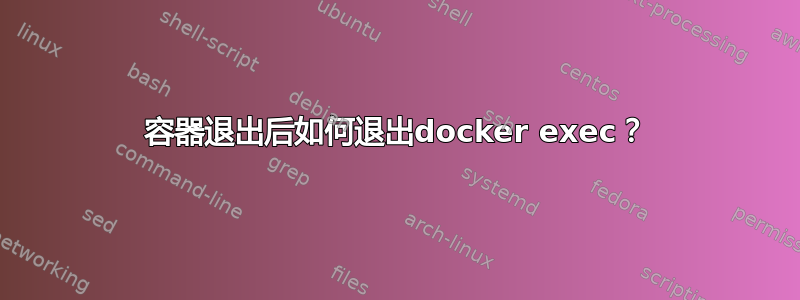 容器退出后如何退出docker exec？