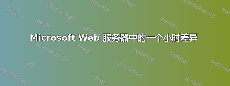 Microsoft Web 服务器中的一个小时差异