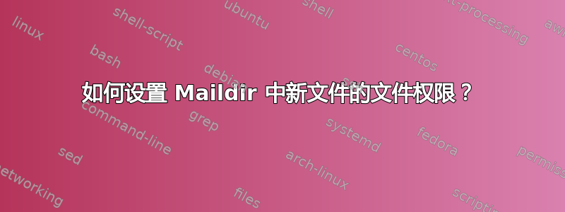 如何设置 Maildir 中新文件的文件权限？