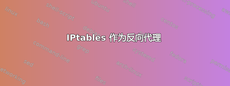 IPtables 作为反向代理