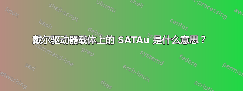 戴尔驱动器载体上的 SATAu 是什么意思？