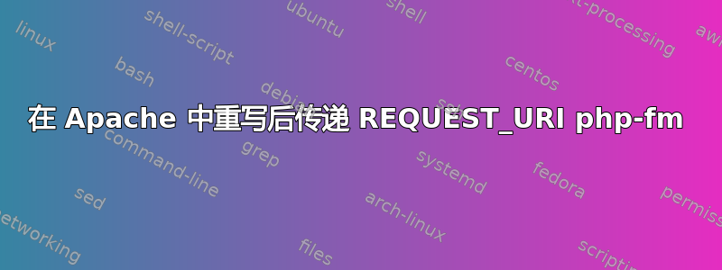 在 Apache 中重写后传递 REQUEST_URI php-fm