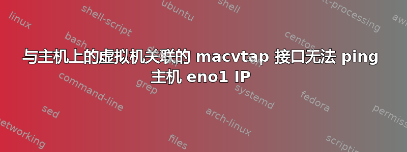 与主机上的虚拟机关联的 macvtap 接口无法 ping 主机 eno1 IP