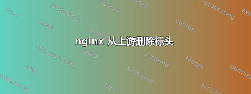 nginx 从上游删除标头