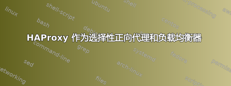 HAProxy 作为选择性正向代理和负载均衡器