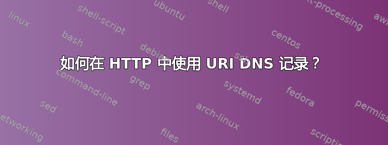 如何在 HTTP 中使用 URI DNS 记录？