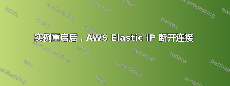 实例重启后，AWS Elastic IP 断开连接