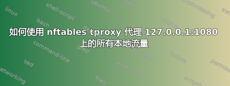 如何使用 nftables tproxy 代理 127.0.0.1:1080 上的所有本地流量