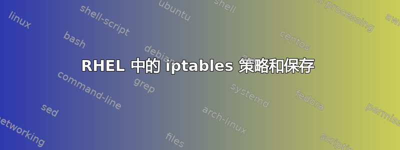 RHEL 中的 iptables 策略和保存