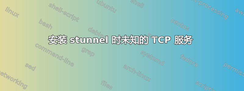 安装 stunnel 时未知的 TCP 服务