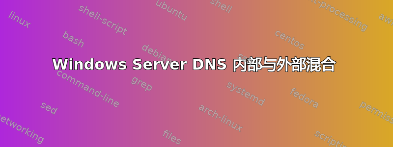 Windows Server DNS 内部与外部混合