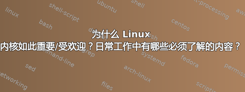 为什么 Linux 内核如此重要/受欢迎？日常工作中有哪些必须了解的内容？