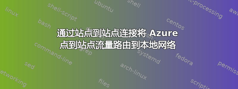 通过站点到站点连接将 Azure 点到站点流量路由到本地网络