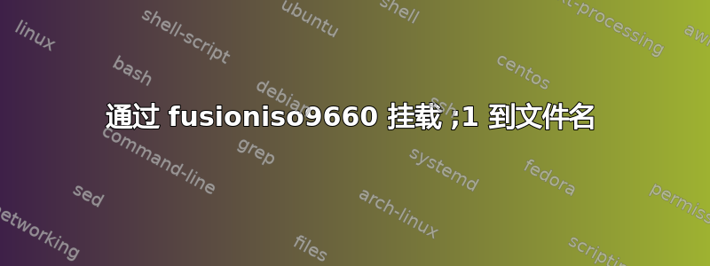 通过 fusioniso9660 挂载 ;1 到文件名