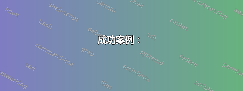 成功案例：